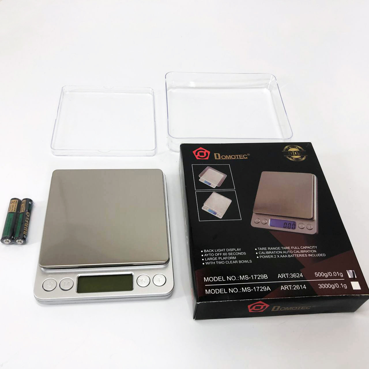 Весы ювелирные Domotec MS-1729B электронные с 2-мя чашами 0,01-500 гр, Карманные весы для золота