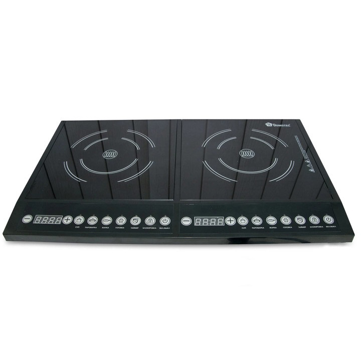 Плита индукционная настольная Domotec MS-5862 4000 Вт, Электрические плиты настольные двухкомфорочные