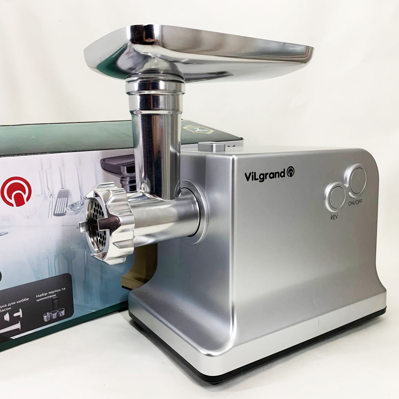 Мясорубка VILgrand V221-PMG. Цвет: серебряный