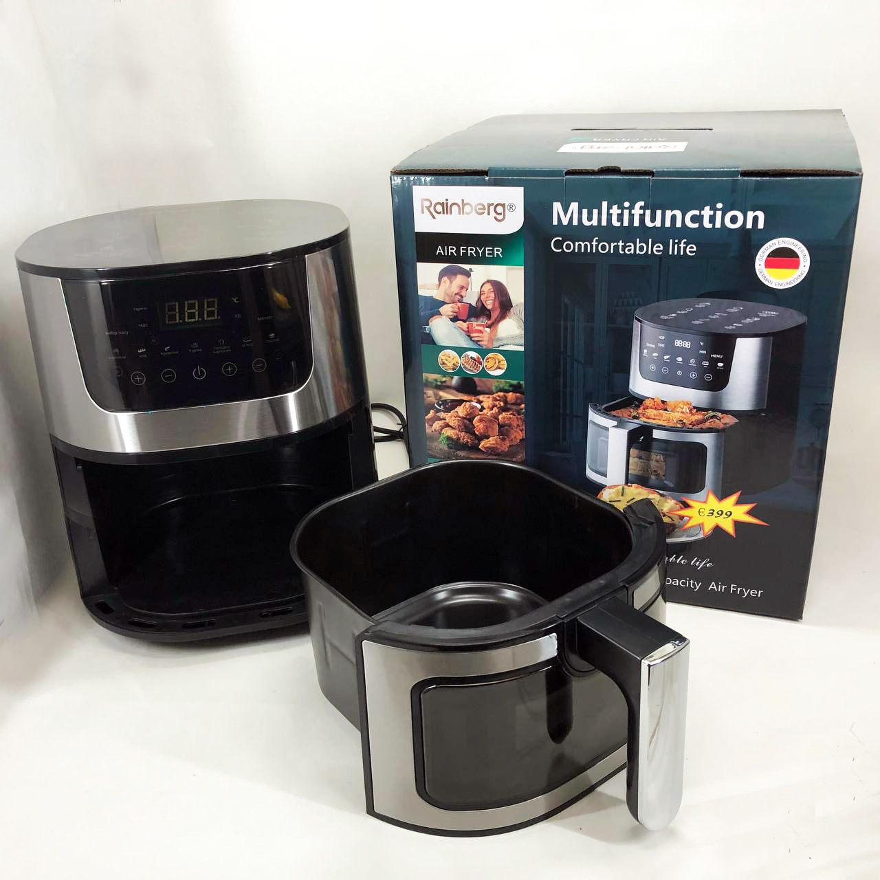 Аэрогриль Rainberg RB-2268 4200W аэрофритюрница безмасляная без масла с регулировкой температуры 8 л