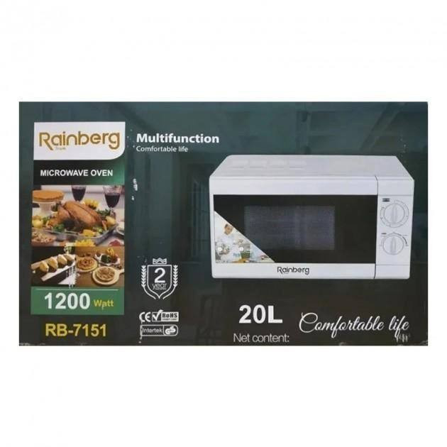 Микроволновая печь Rainberg RB-7151 20 л 1200 Вт 5 уровней мощности 8 режимов. Цвет: белый