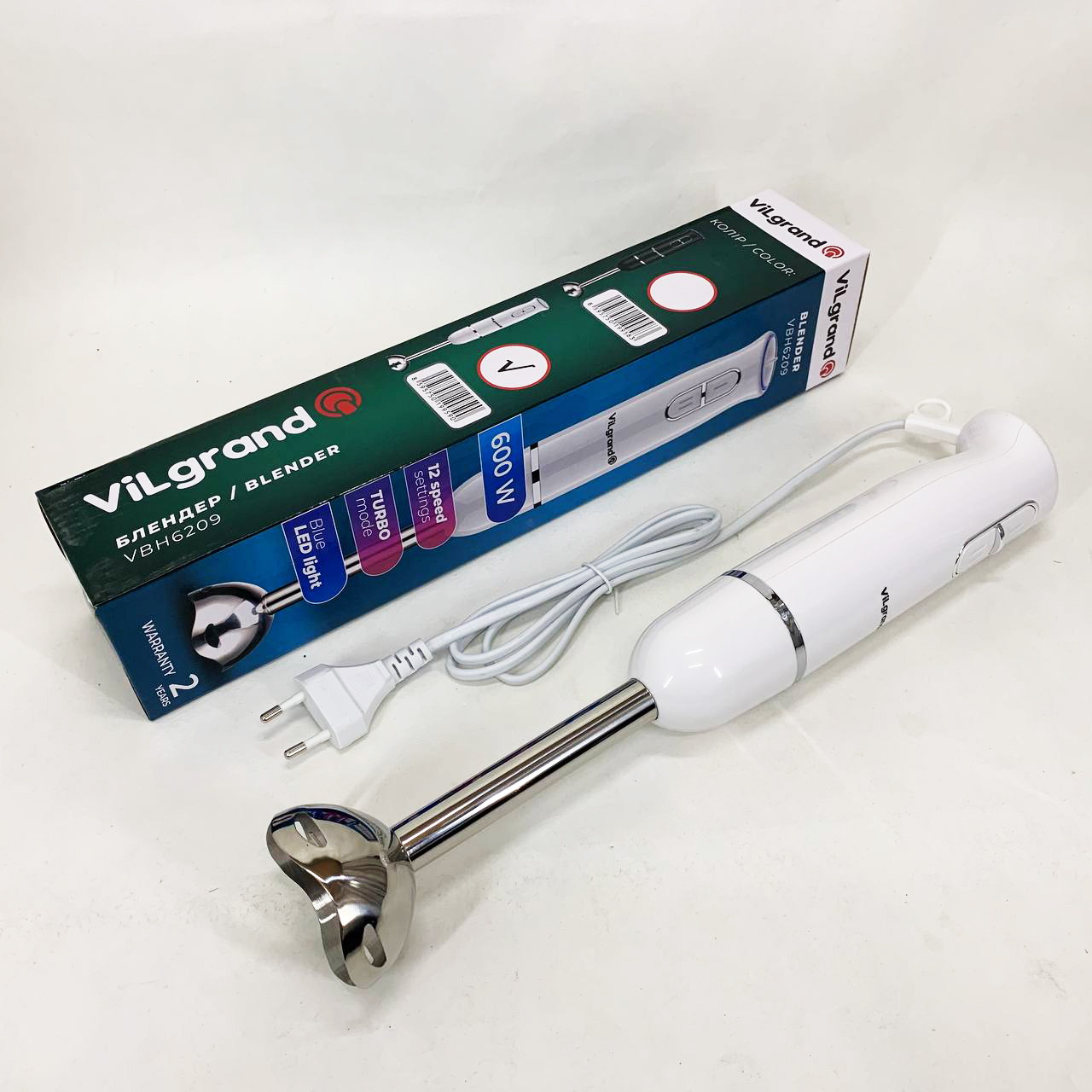 Блендер ViLgrand VBH6209. Цвет: белый