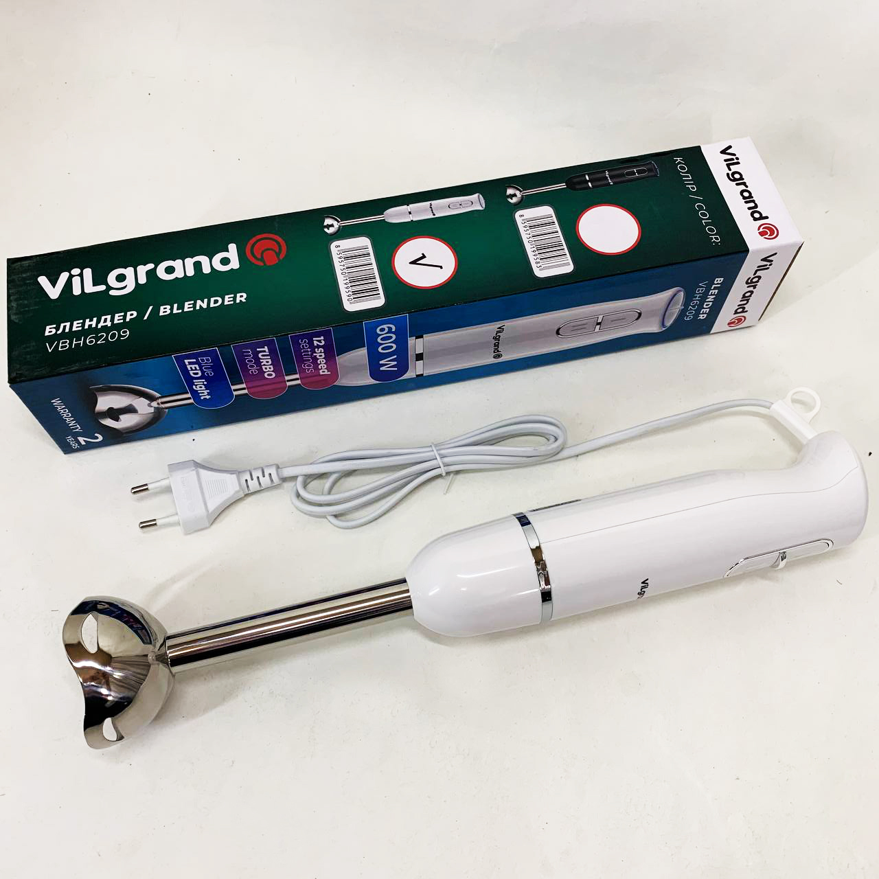 Блендер ViLgrand VBH6209. Цвет: белый