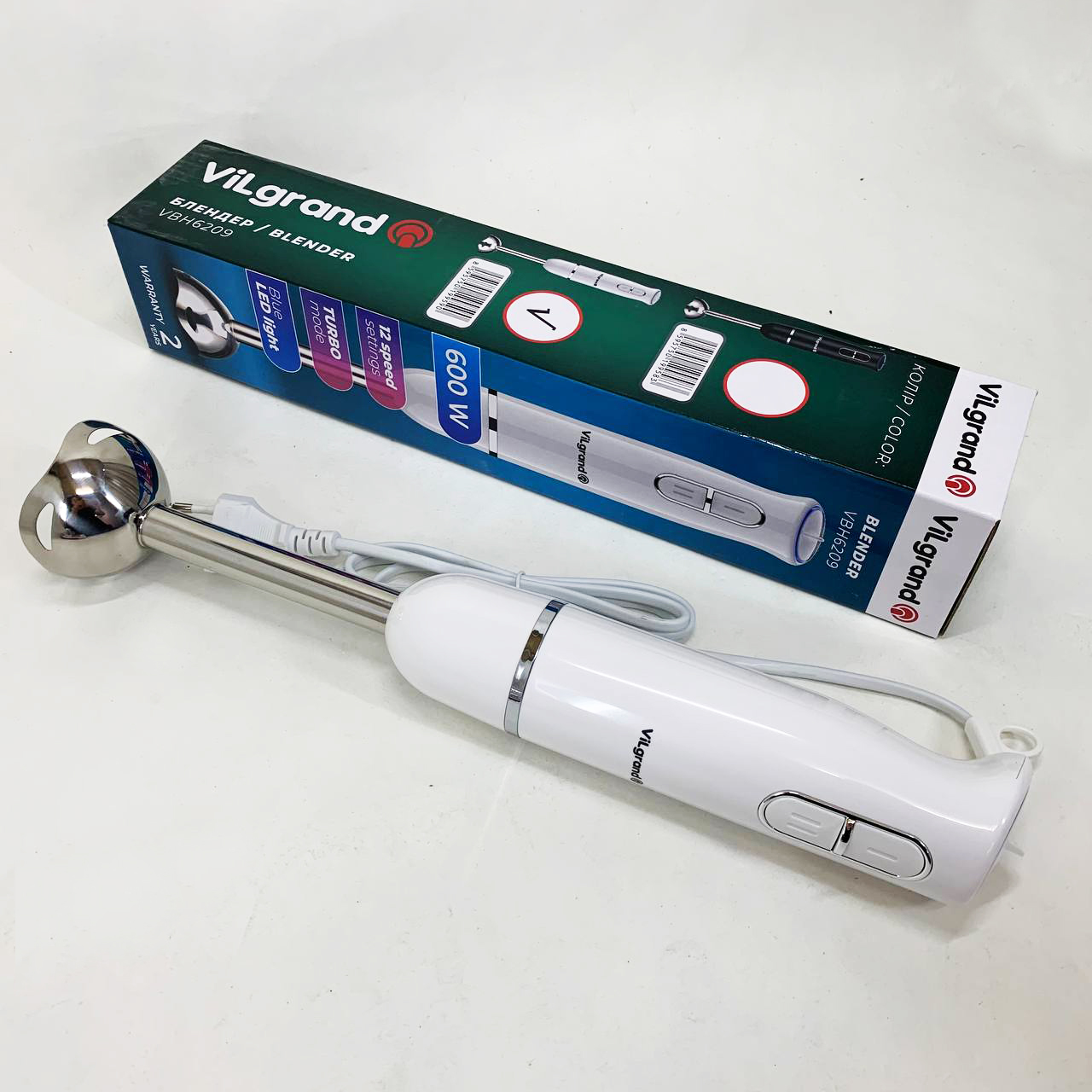 Блендер ViLgrand VBH6209. Цвет: белый