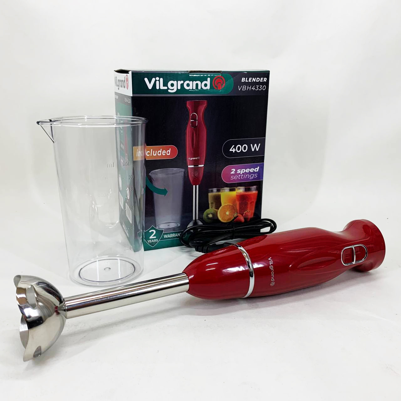 Блендер ViLgrand VBH4330. Цвет: красный