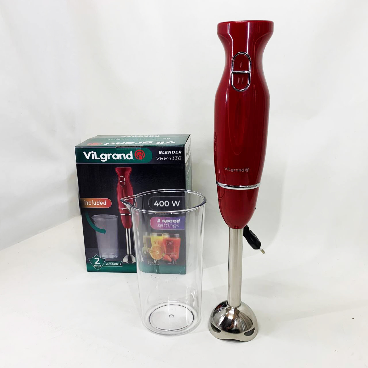 Блендер ViLgrand VBH4330. Цвет: красный