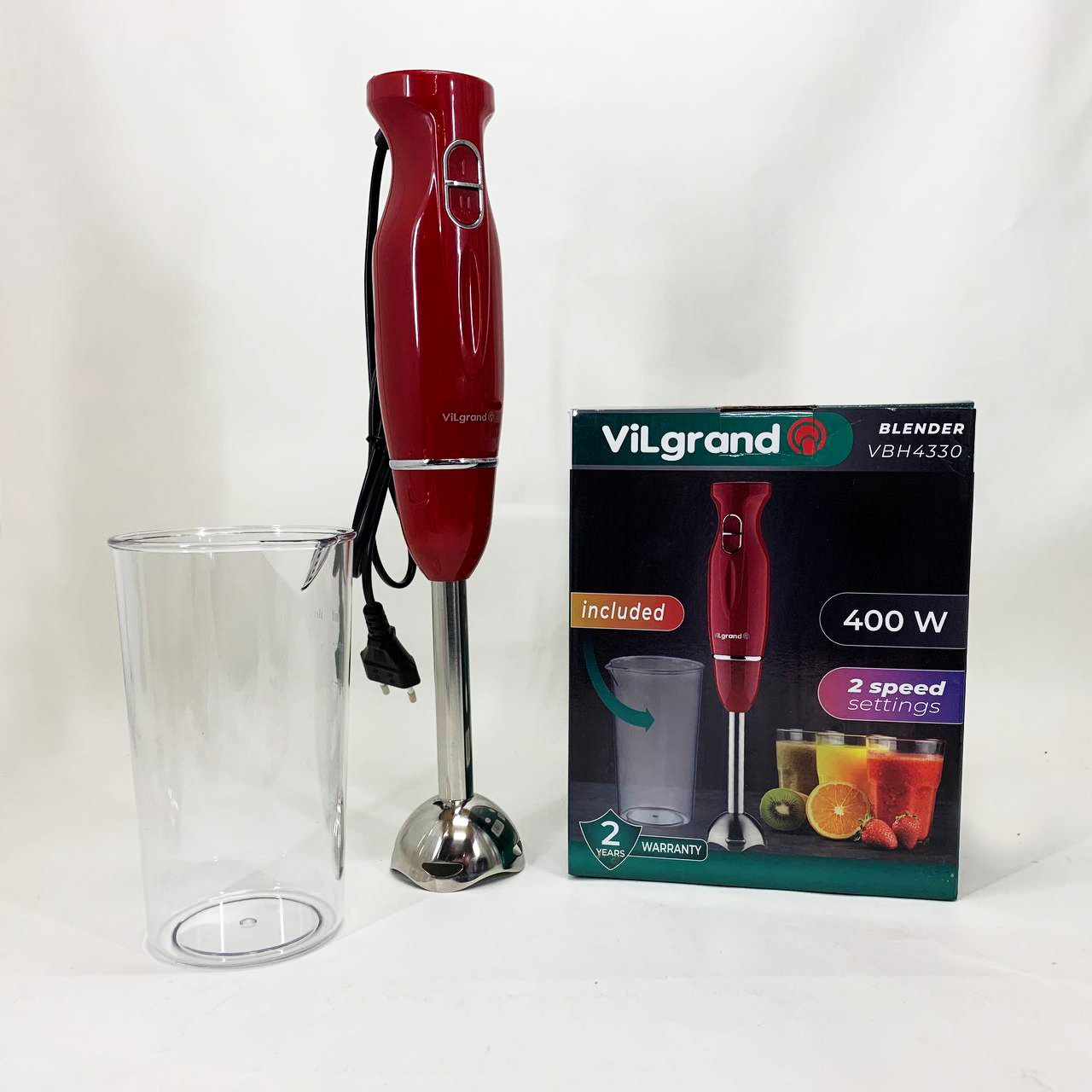 Блендер ViLgrand VBH4330. Цвет: красный