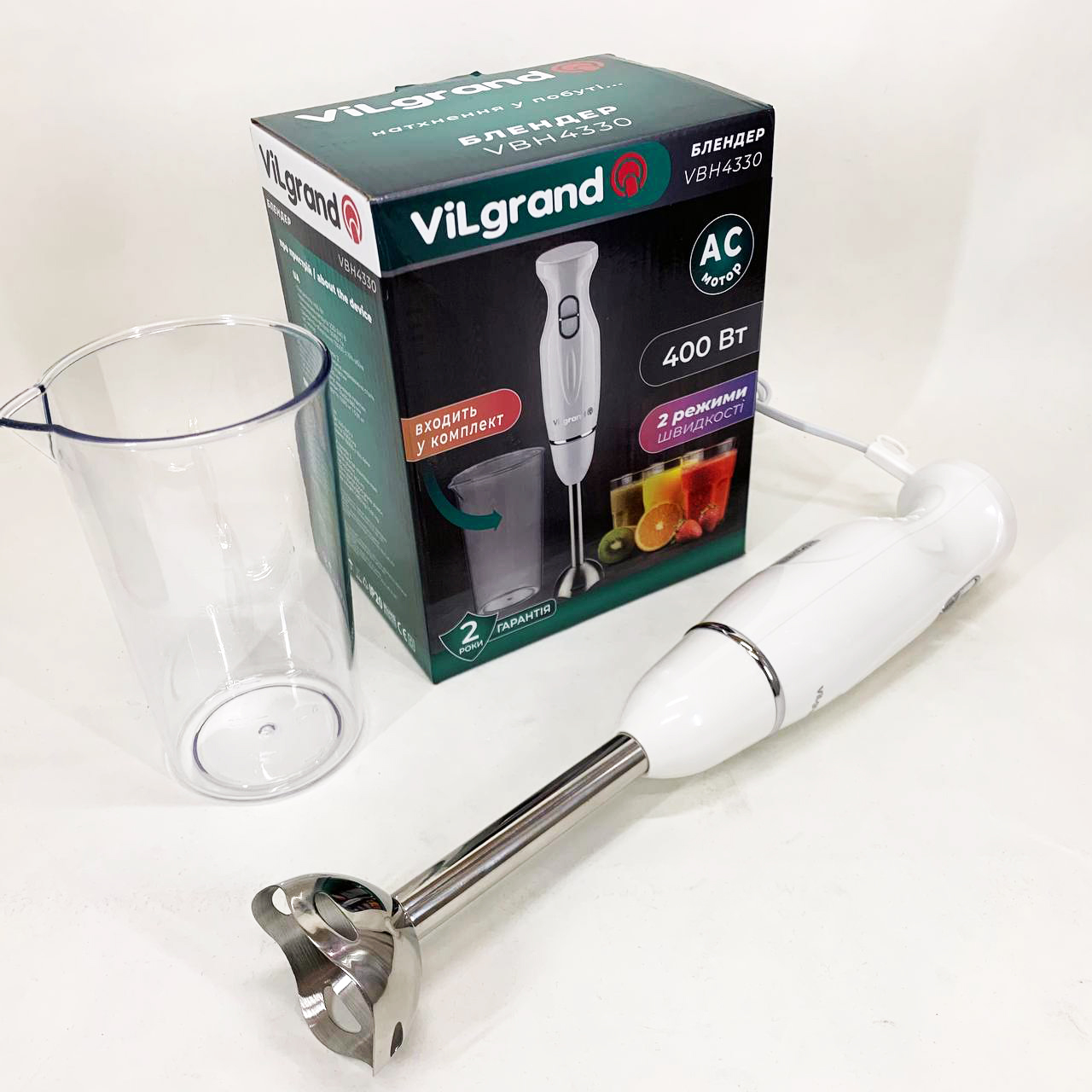 Блендер ViLgrand VBH4330. Цвет: белый