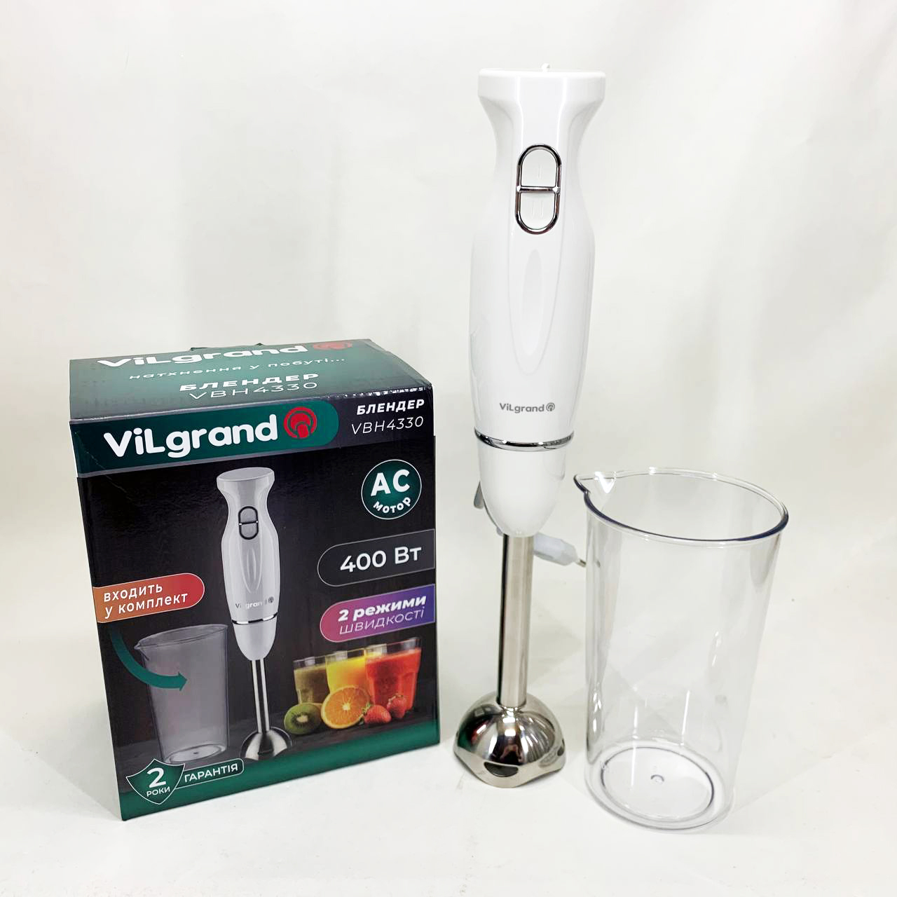 Блендер ViLgrand VBH4330. Цвет: белый