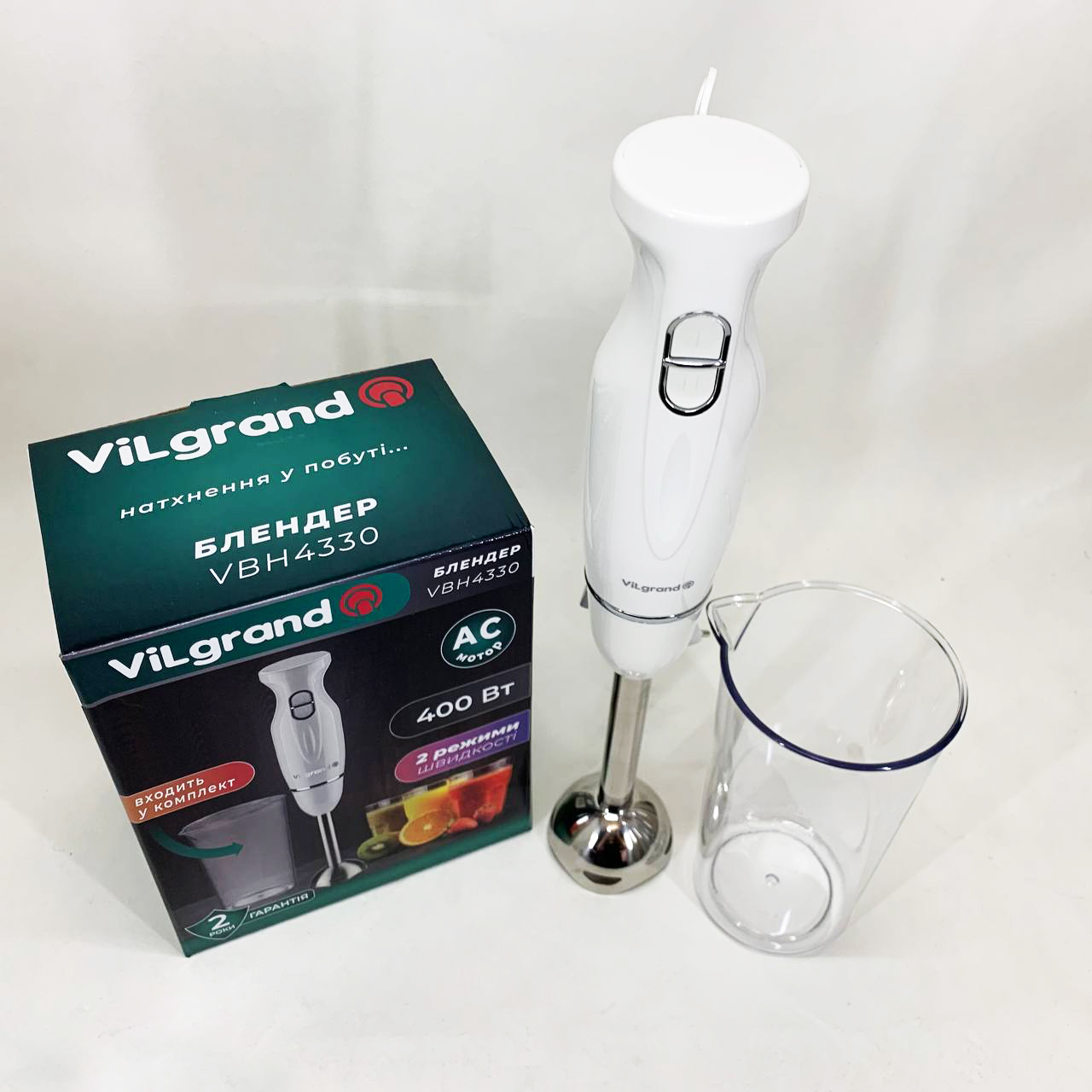 Блендер ViLgrand VBH4330. Цвет: белый