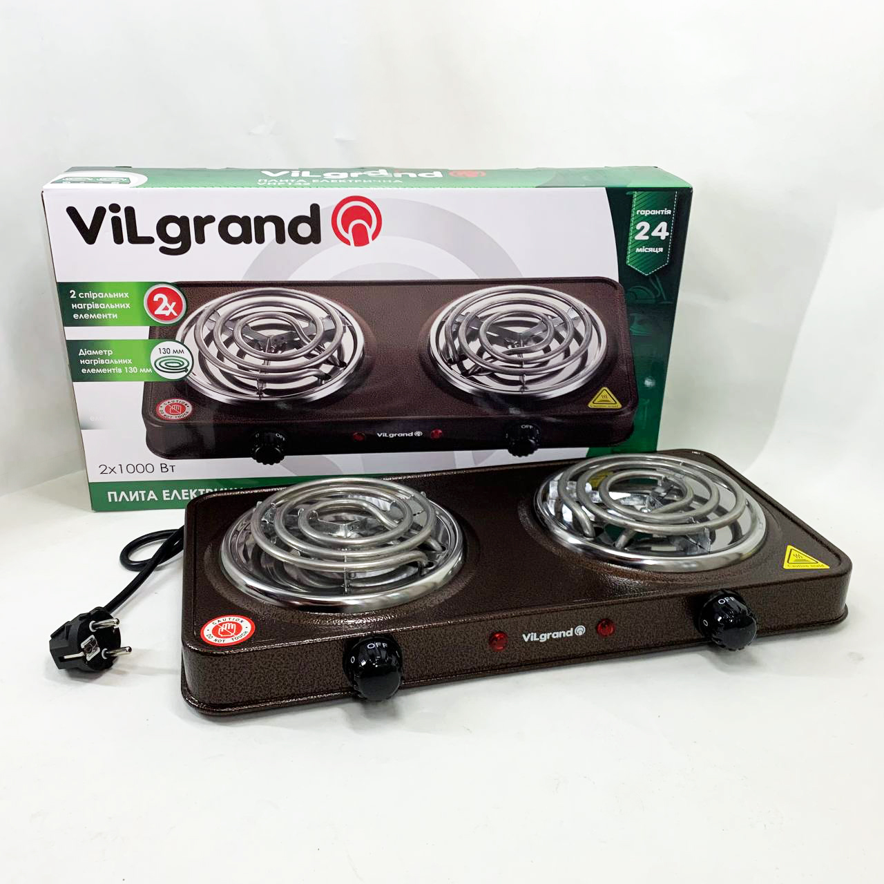 Настольная плита ViLgrand VHP132. Цвет: коричневый