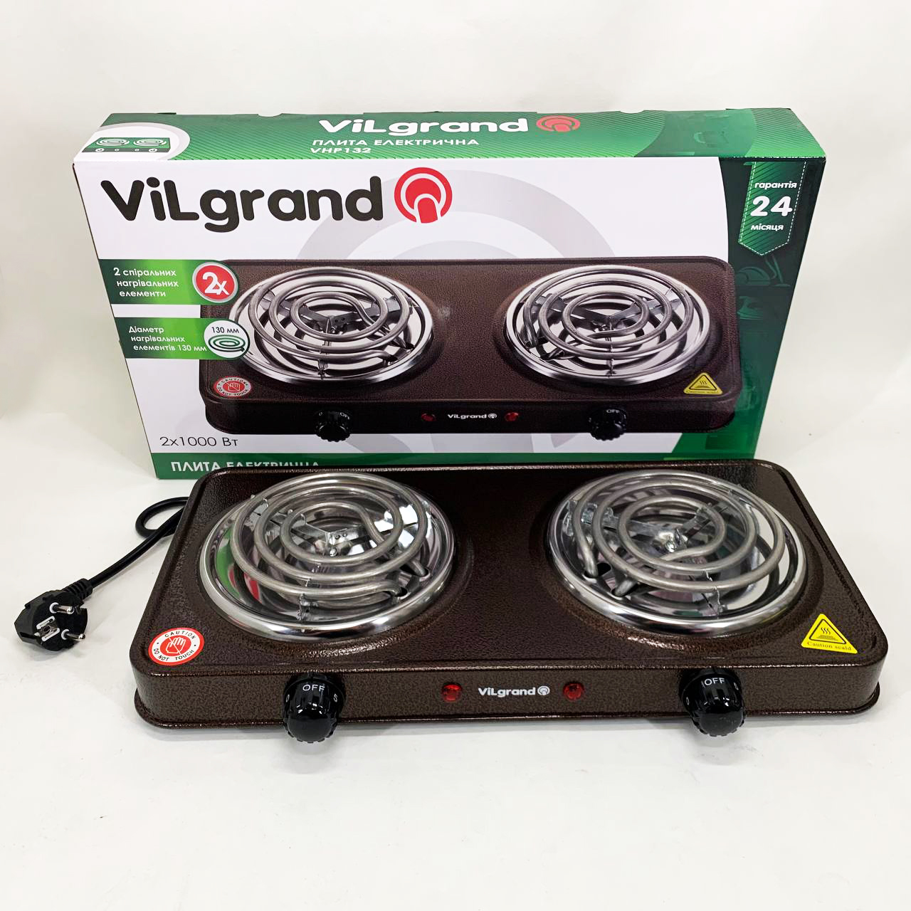 Настольная плита ViLgrand VHP132. Цвет: коричневый