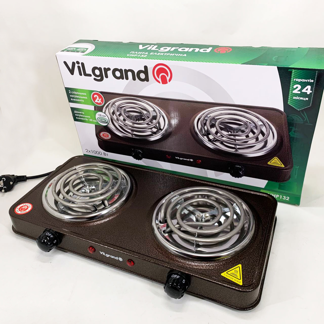 Настольная плита ViLgrand VHP132. Цвет: коричневый