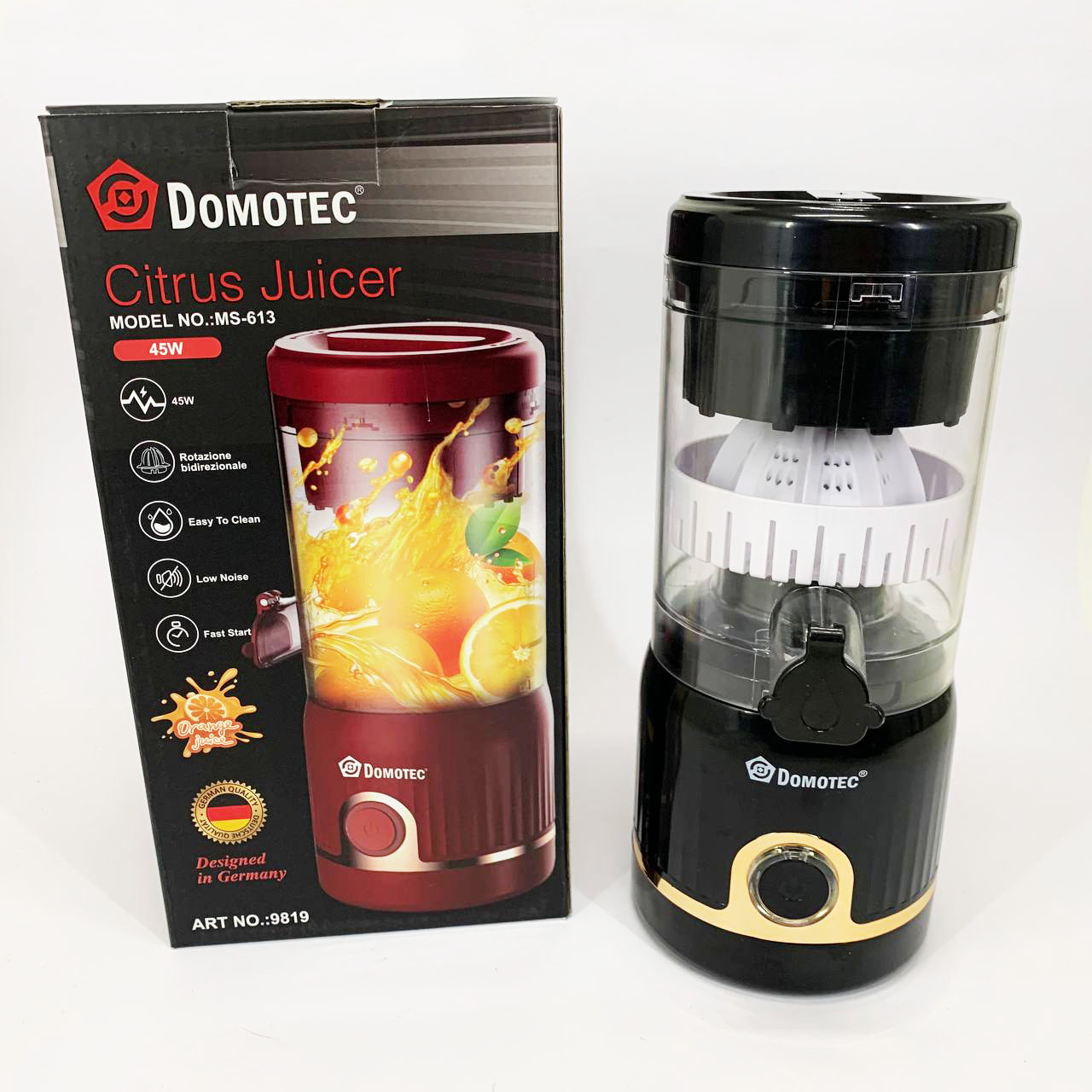 Соковыжималка для цитрусовых Domotec MS-613 250мл. Цвет: черный