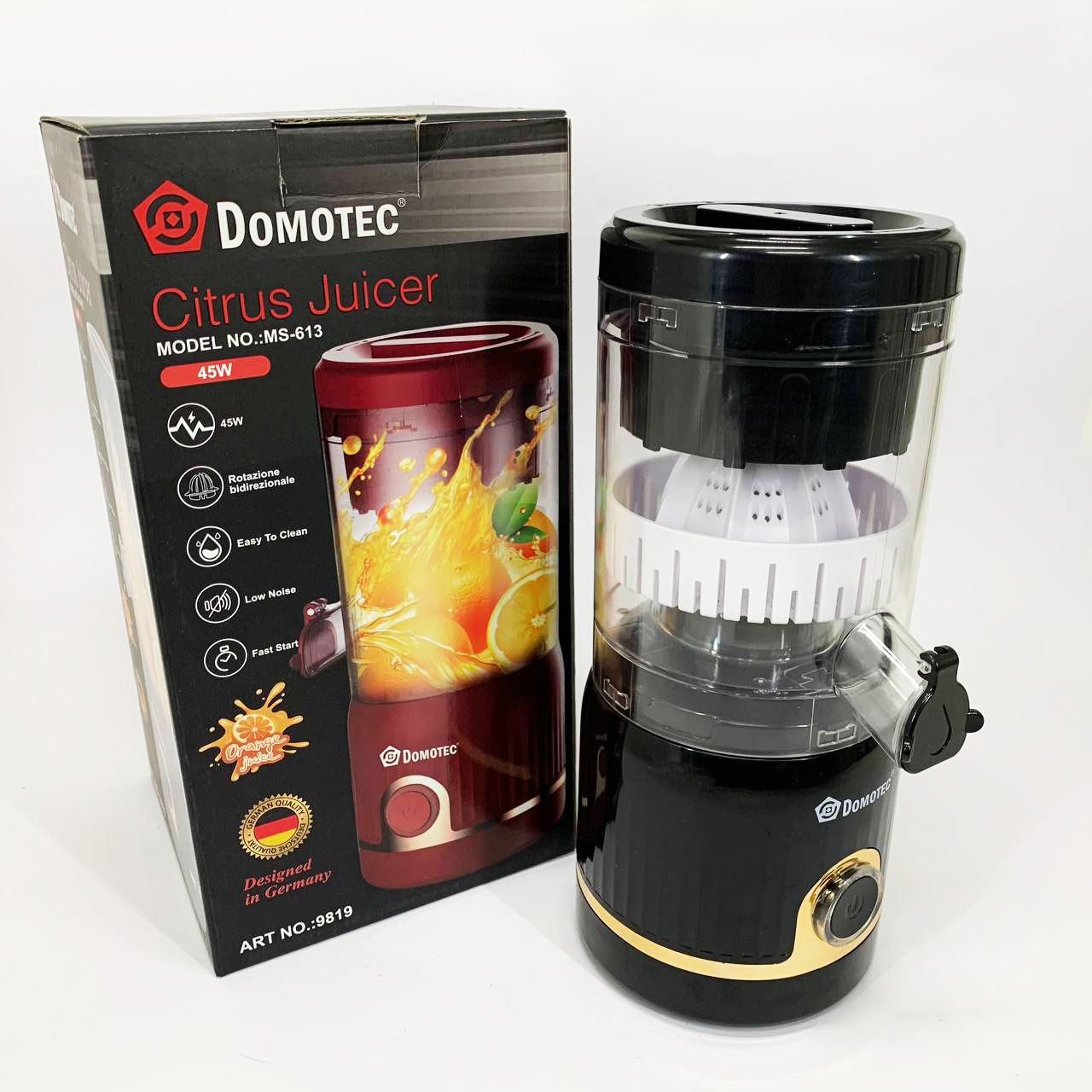 Соковыжималка для цитрусовых Domotec MS-613 250мл. Цвет: черный