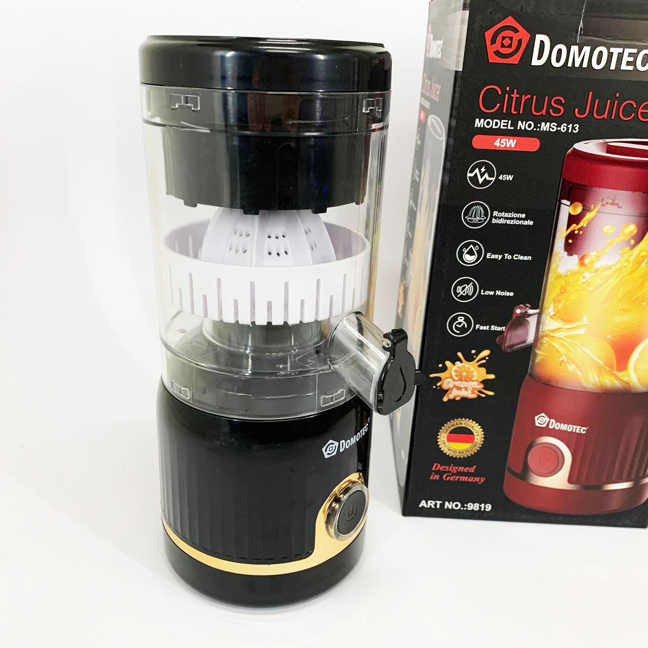 Соковыжималка для цитрусовых Domotec MS-613 250мл. Цвет: черный