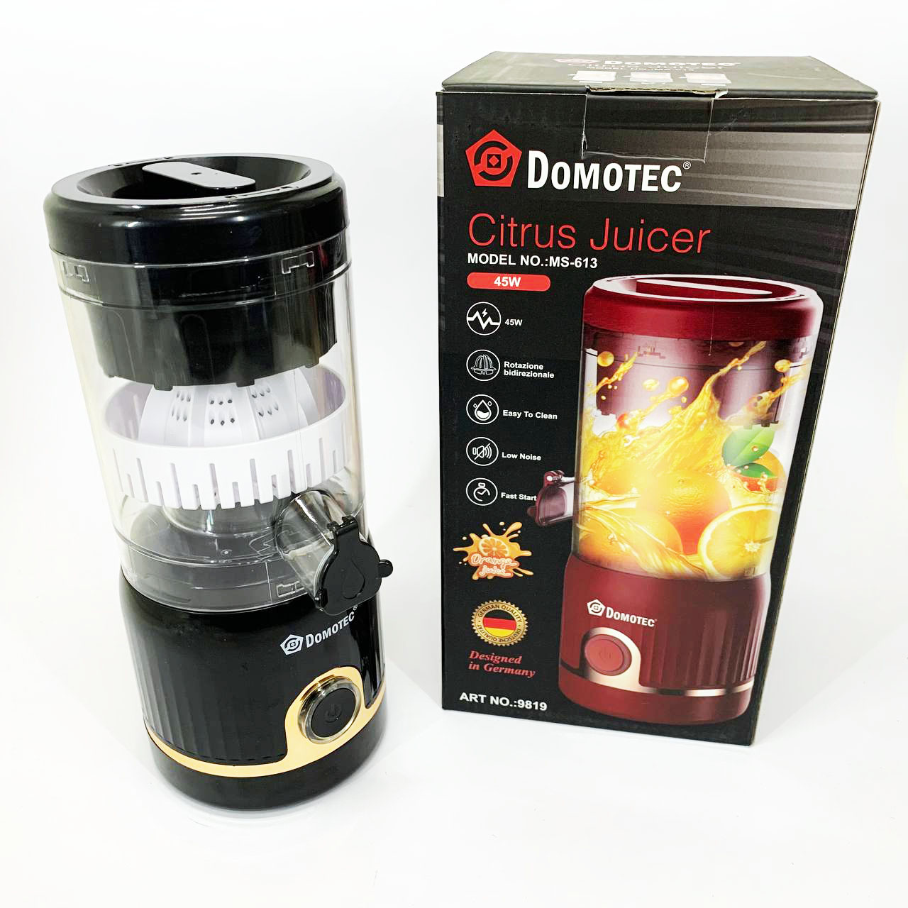 Соковыжималка для цитрусовых Domotec MS-613 250мл. Цвет: черный