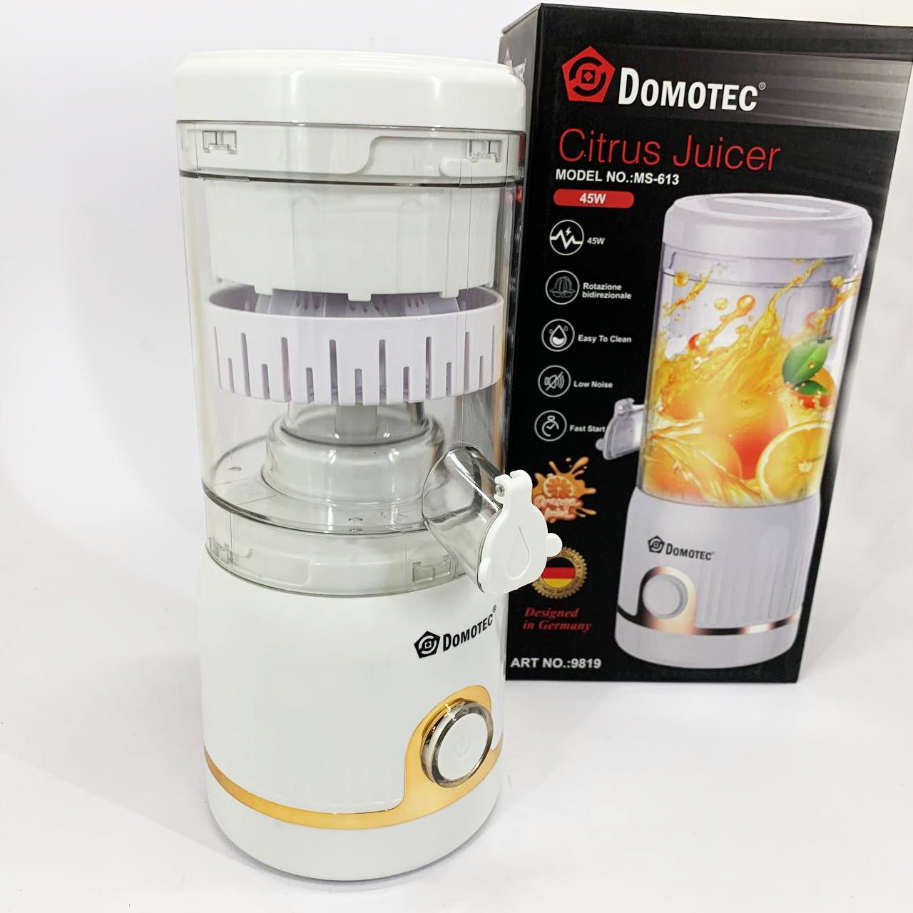 Соковыжималка для цитрусовых Domotec MS-613 250мл. Цвет: белый