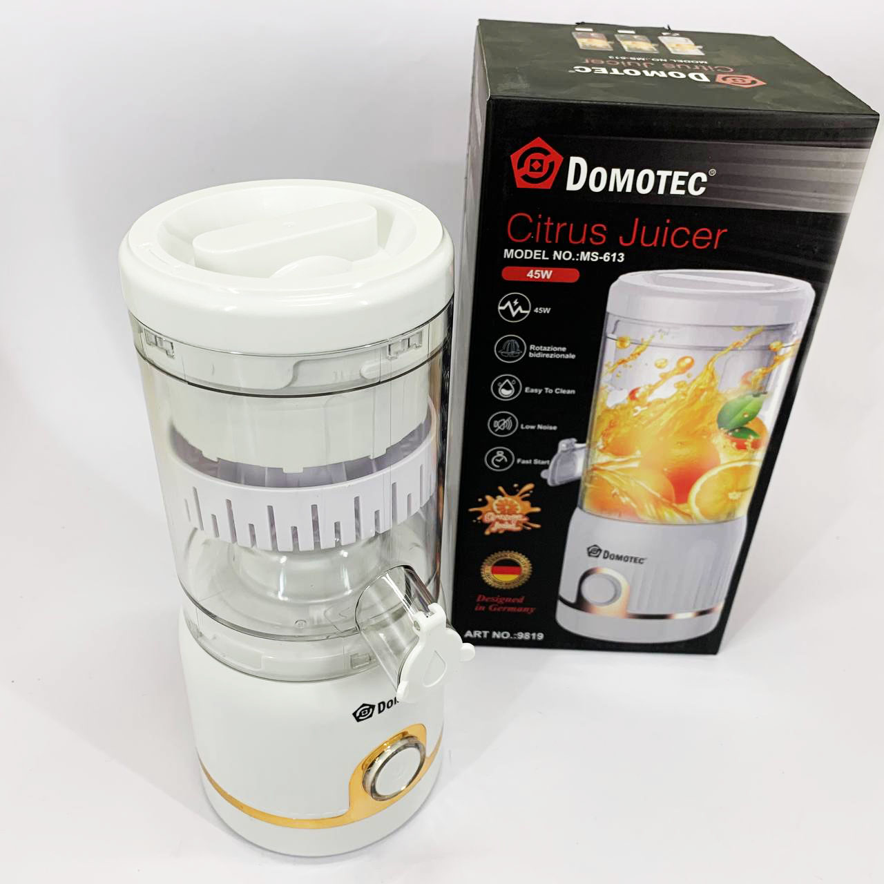 Соковыжималка для цитрусовых Domotec MS-613 250мл. Цвет: белый
