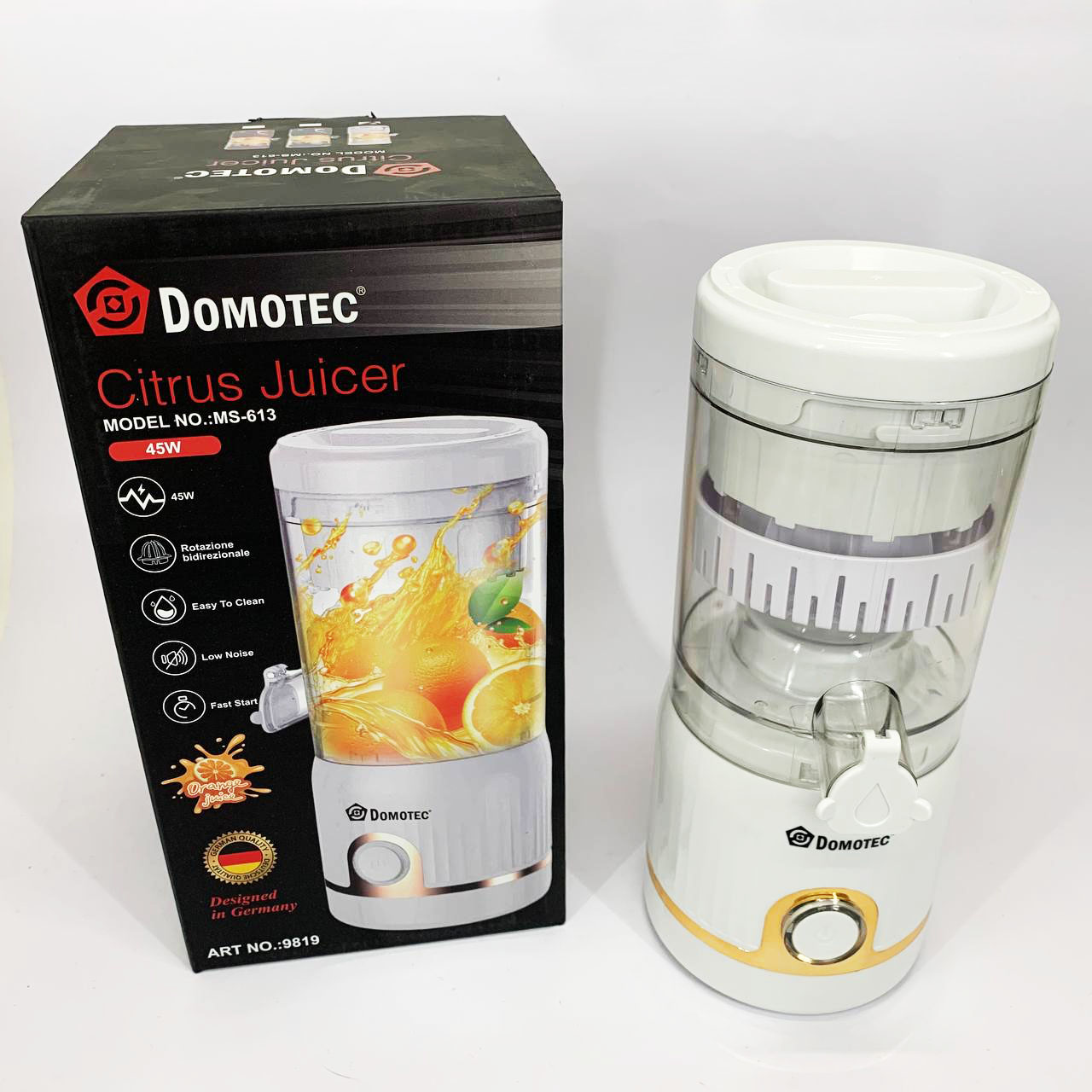 Соковыжималка для цитрусовых Domotec MS-613 250мл. Цвет: белый