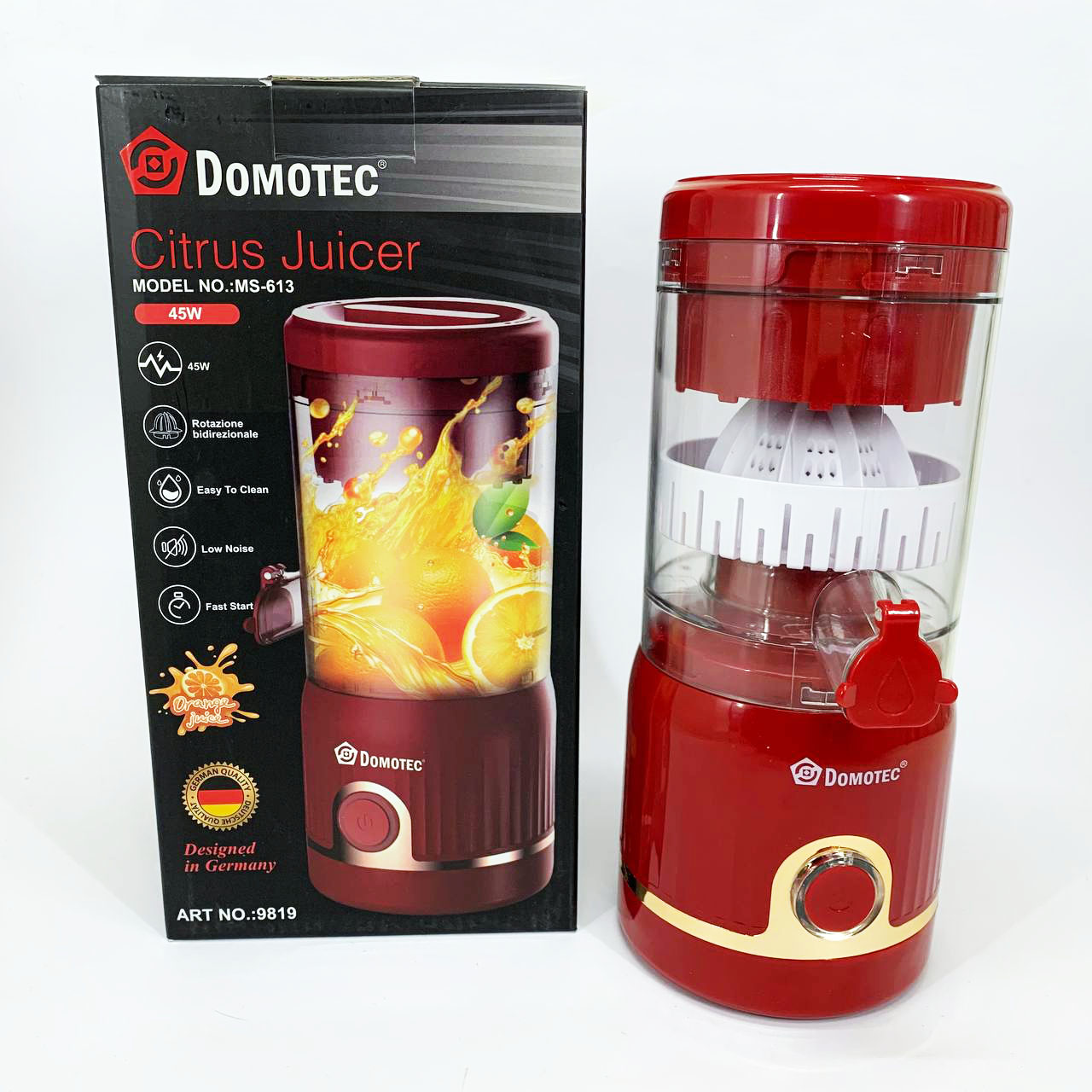 Соковыжималка для цитрусовых Domotec MS-613 250мл. Цвет: красный