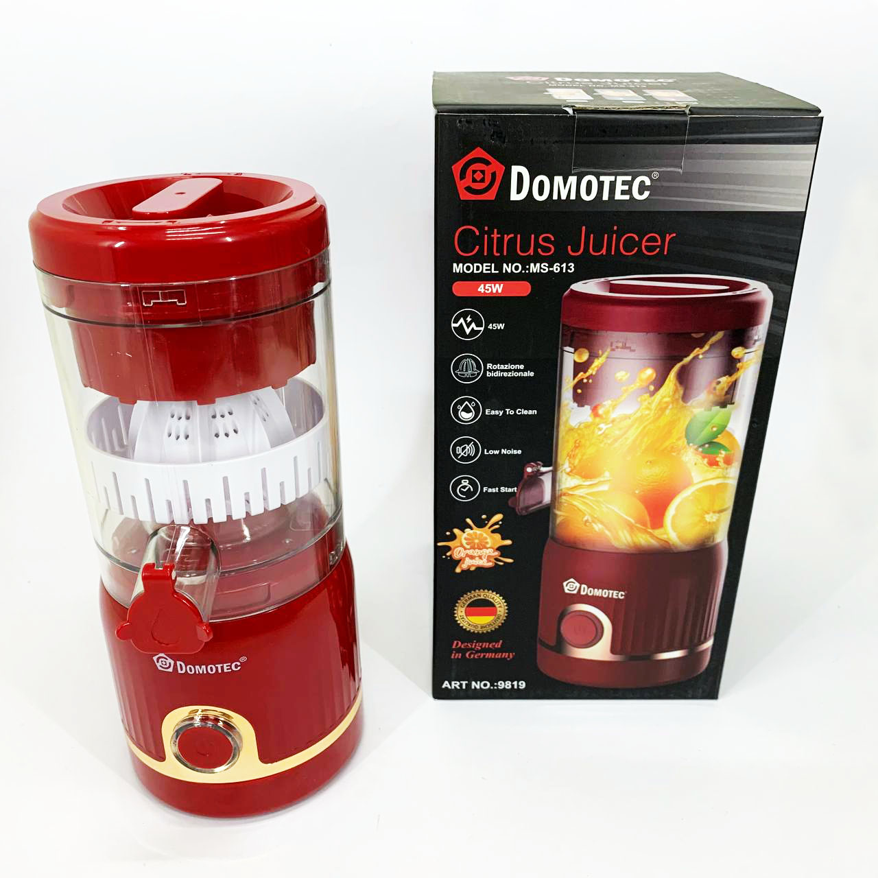 Соковыжималка для цитрусовых Domotec MS-613 250мл. Цвет: красный