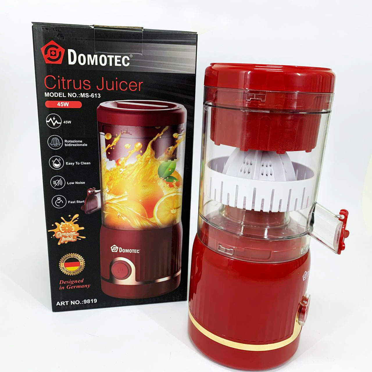 Соковыжималка для цитрусовых Domotec MS-613 250мл. Цвет: красный