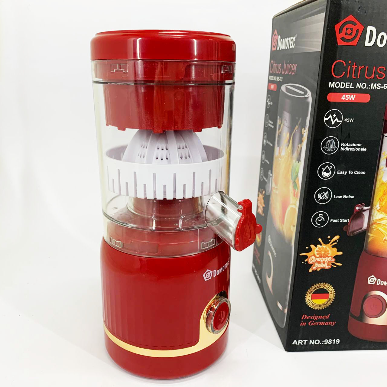 Соковыжималка для цитрусовых Domotec MS-613 250мл. Цвет: красный