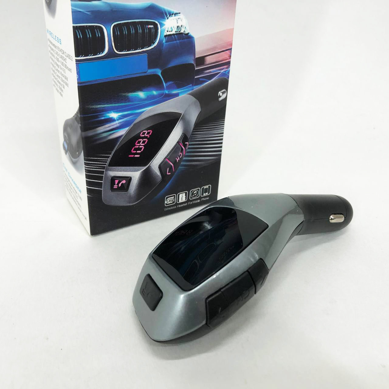 Автомобильный bluetooth fm модулятор X5 ВТ для автомагнитолы, mp3 / фм трансмиттер с дисплеем