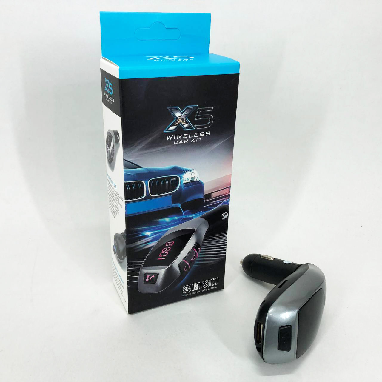 Автомобильный bluetooth fm модулятор X5 ВТ для автомагнитолы, mp3 / фм трансмиттер с дисплеем