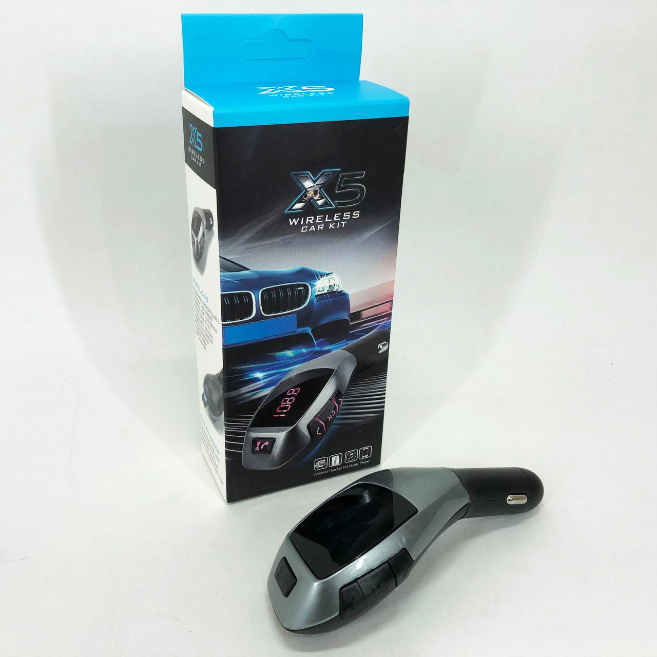 Автомобильный bluetooth fm модулятор X5 ВТ для автомагнитолы, mp3 / фм трансмиттер с дисплеем