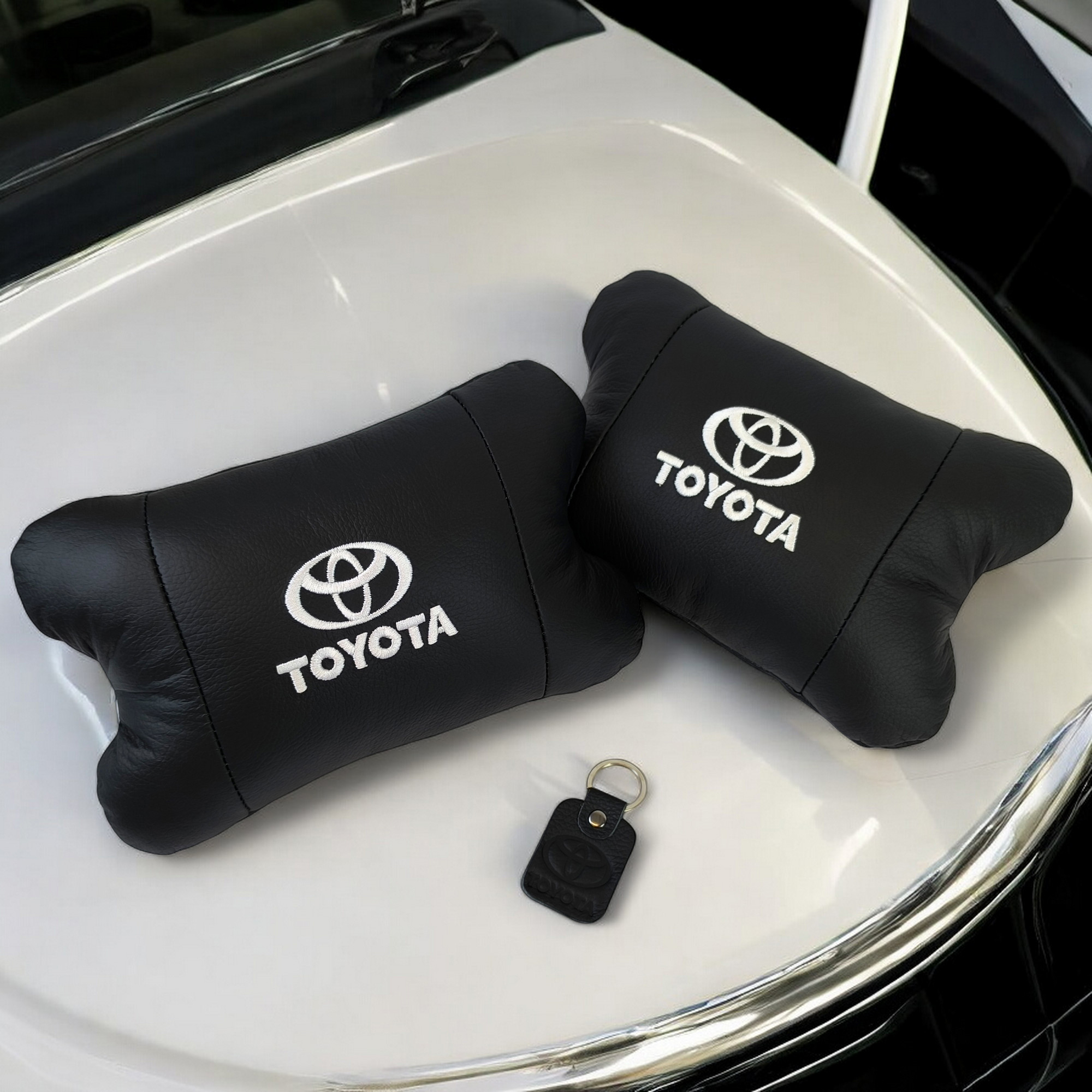 Подушки на подголовник Toyota 2шт, Набор подушек в авто Тойота, Автомобильная подушка Тойота
