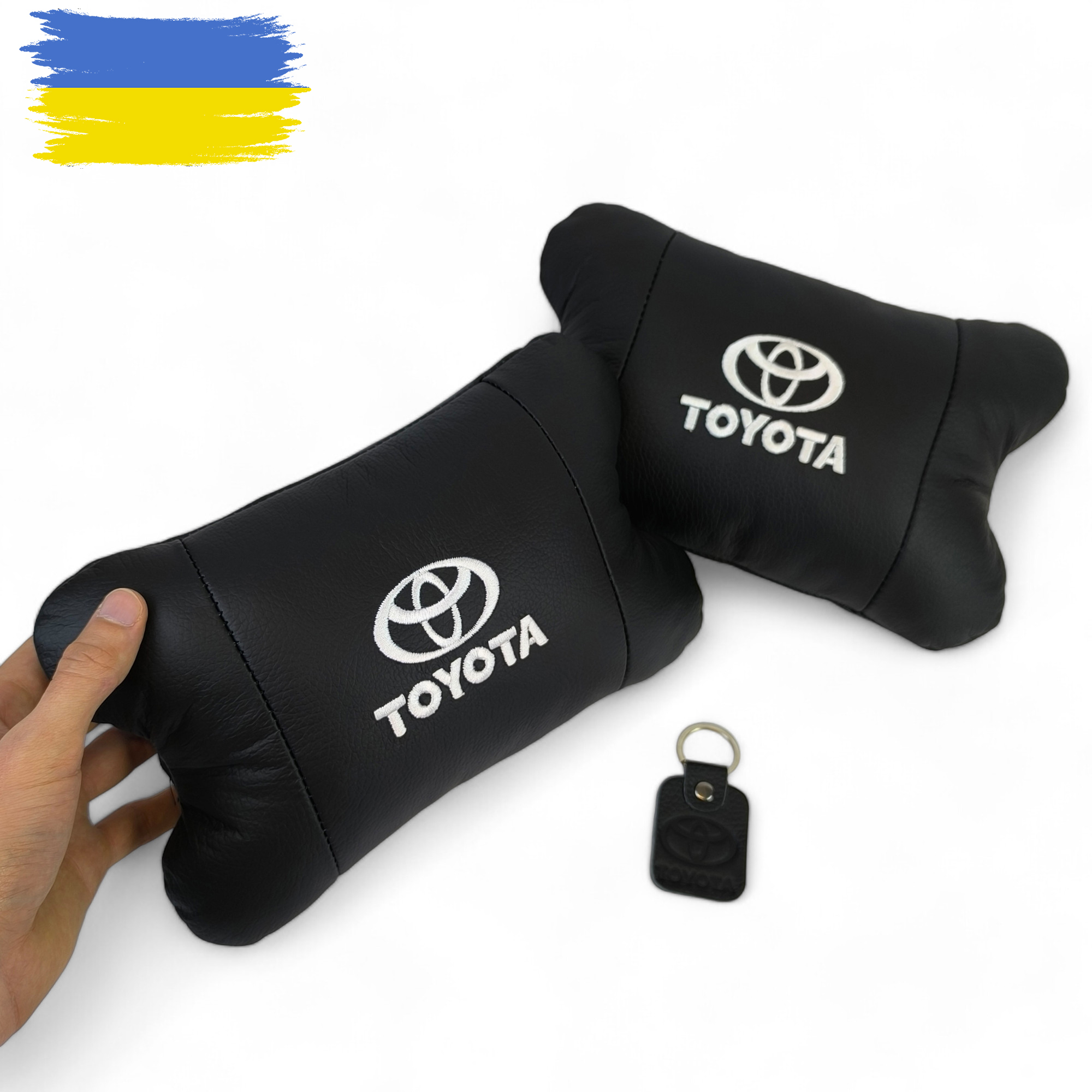 Подушки на подголовник Toyota 2шт, Набор подушек в авто Тойота, Автомобильная подушка Тойота