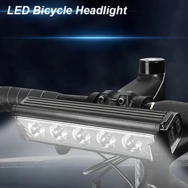 Велофара мощная FY-339B-5LED(white+yellow), Световые сигналы для велосипеда, Фара led для велосипеда