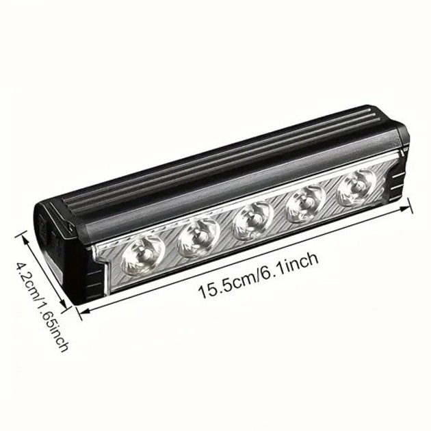 Велофара мощная FY-339B-5LED(white+yellow), Световые сигналы для велосипеда, Фара led для велосипеда