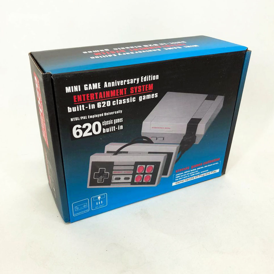 Игровая приставка джойстиками телевизор GAME NES 620 / 7724 Портативная ретро консоль Портативные консоли