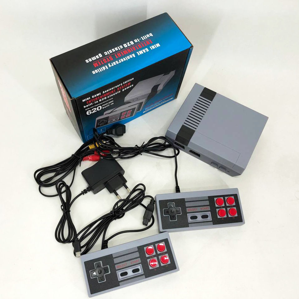 Игровая приставка джойстиками телевизор GAME NES 620 / 7724 Портативная ретро консоль Портативные консоли