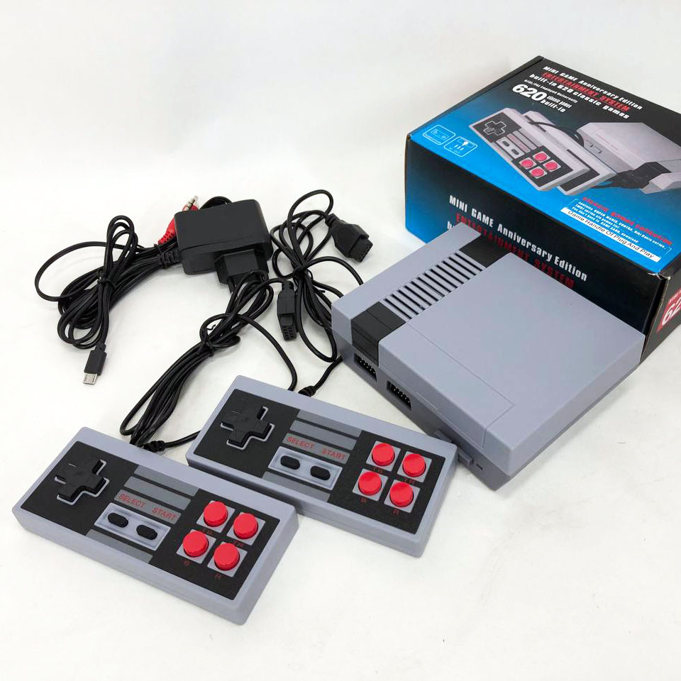 Игровая приставка джойстиками телевизор GAME NES 620 / 7724 Портативная ретро консоль Портативные консоли