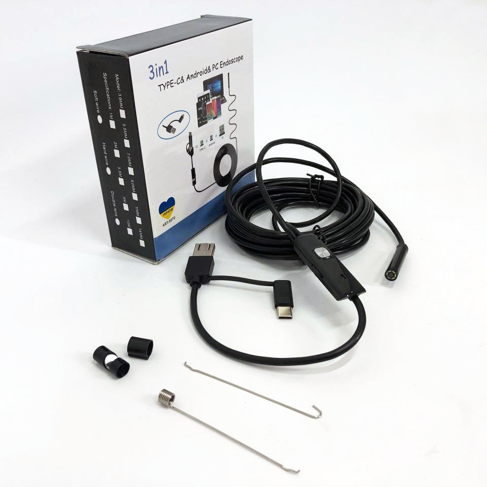 Usb камера эндоскоп, Usb эндоскоп для андроид, Автомобильный эндоскоп с поворотной камерой