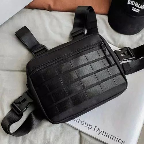 Сумка через плечо военная, Нагрудная мужская сумка тактическая тканевая, Сумка тактическая наплечная