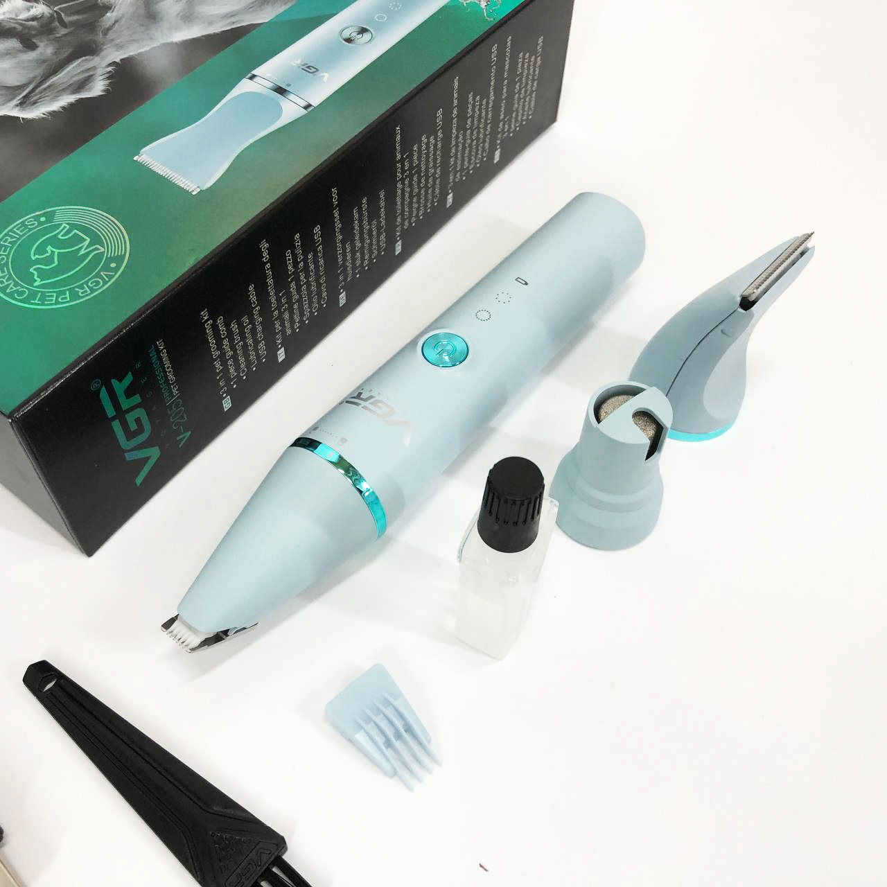 Аккумуляторная машинка для стрижки животных VGR 3 в 1 V-205