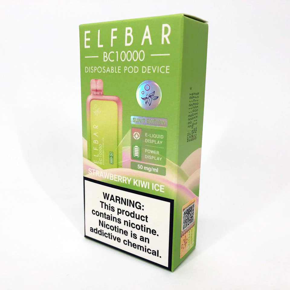 Elf Bar BC10000. Клубника Киви (Strawberry Kiwi Ice)