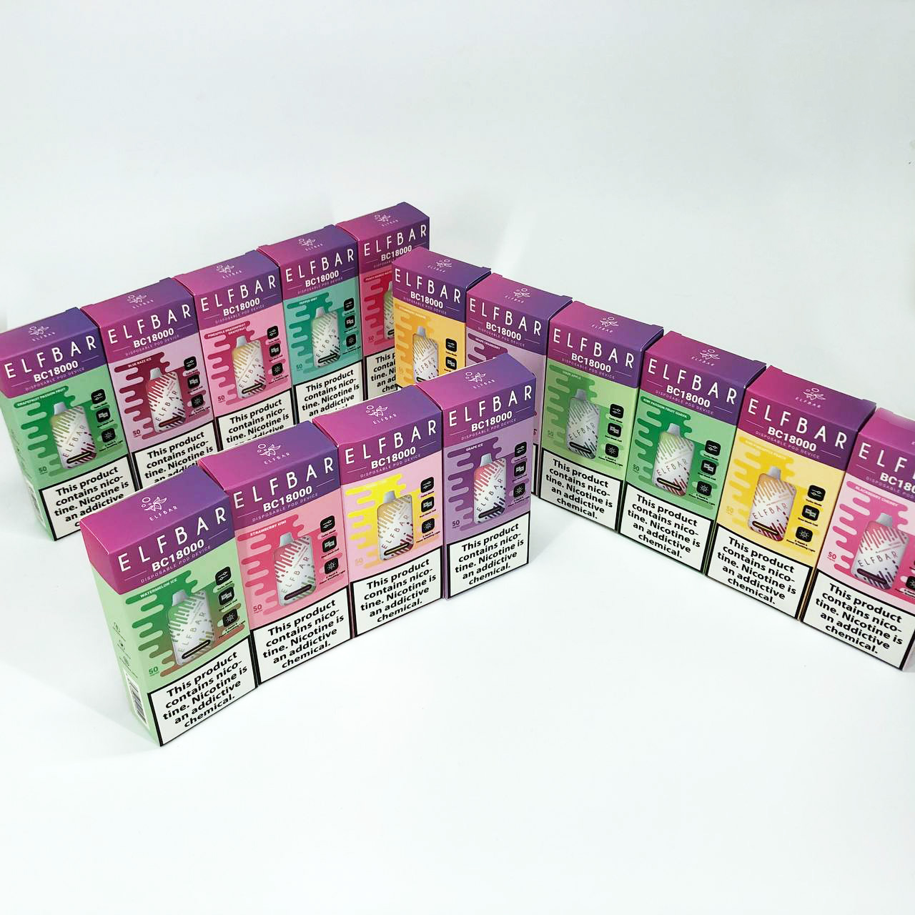 Elf Bar BC18000 Original 5% перезаряжаемый под. Виноград (Grape Ice)