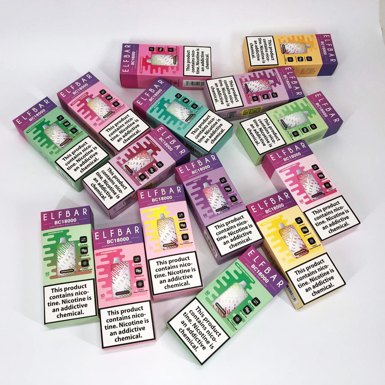 Elf Bar BC18000 Original 5% перезаряжаемый под. Виноград (Grape Ice)