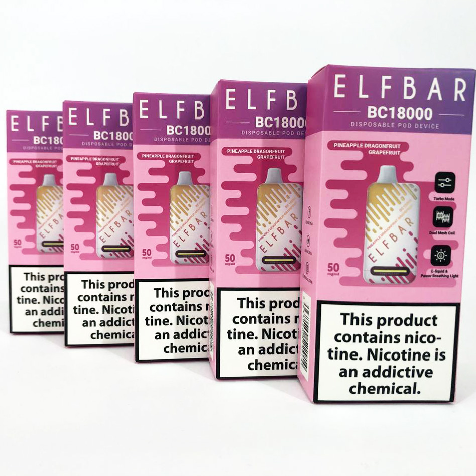 Elf Bar BC18000 Original 5% перезаряжаемый под. Ананас Драконий фрукт Грейпфрут (Pineapple Dragonfruit Grapefruit)