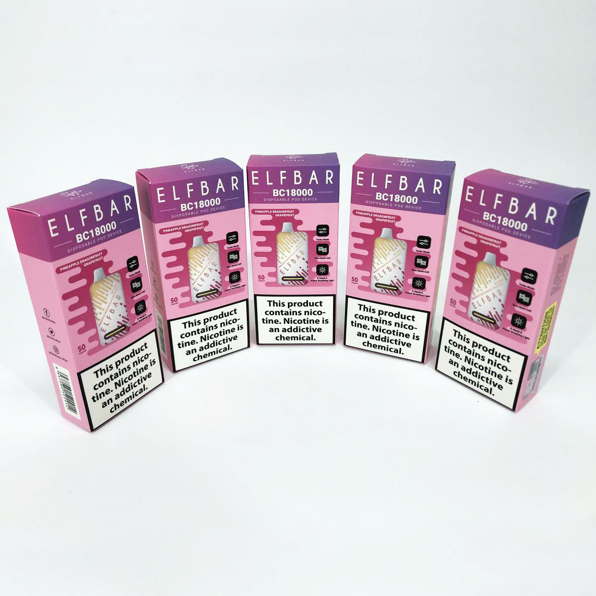 Elf Bar BC18000 Original 5% перезаряжаемый под. Ананас Драконий фрукт Грейпфрут (Pineapple Dragonfruit Grapefruit)