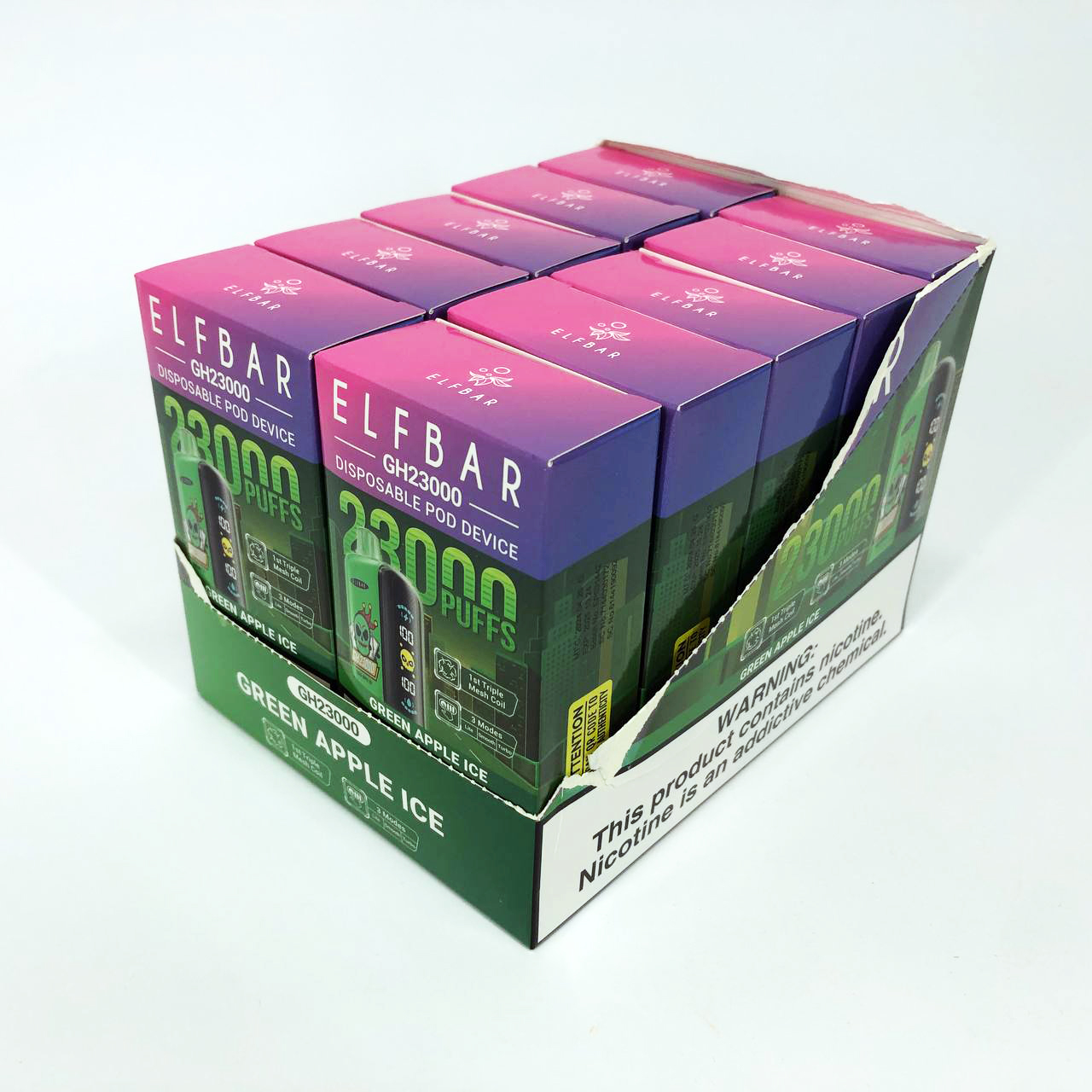 ELF BAR GH 23000 5%. Зеленое яблоко (Green Apple lce)