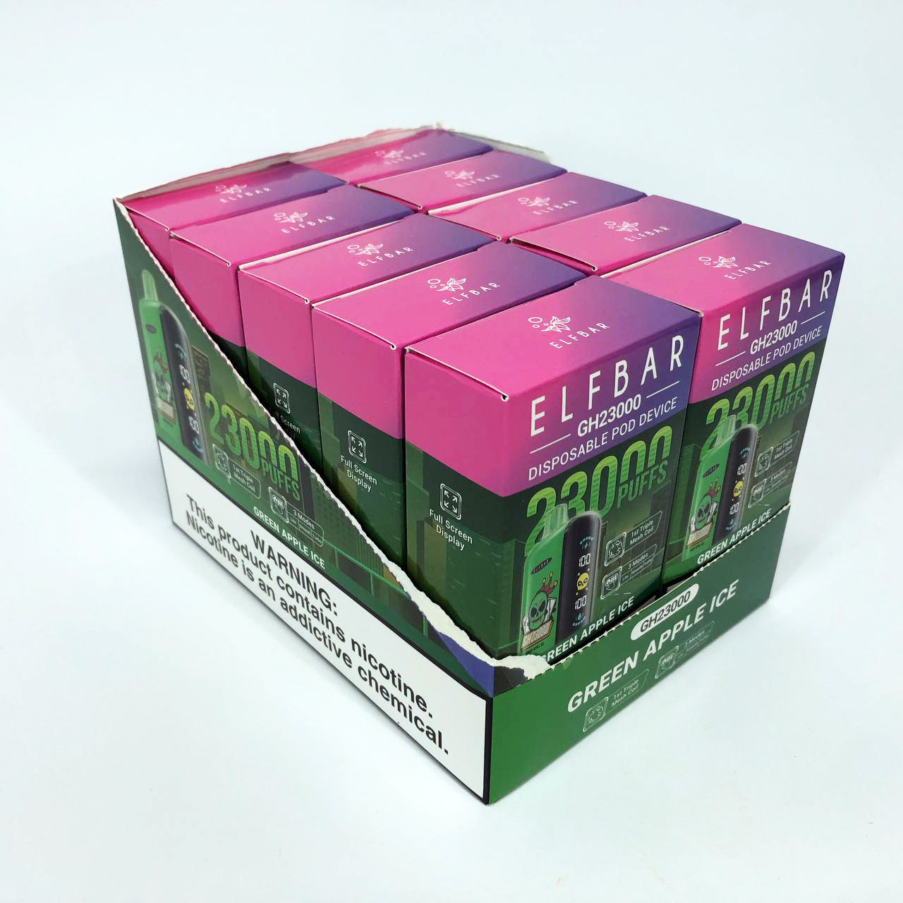 ELF BAR GH 23000 5%. Зеленое яблоко (Green Apple lce)
