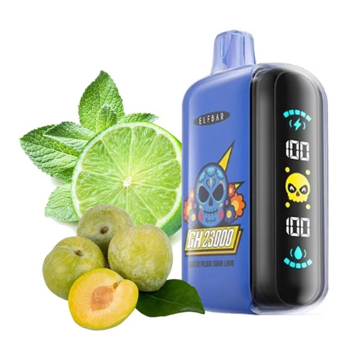 ELF BAR GH 23000 5%. Зеленая Слива Кислый Лайм (Green Plum Sour Lime)