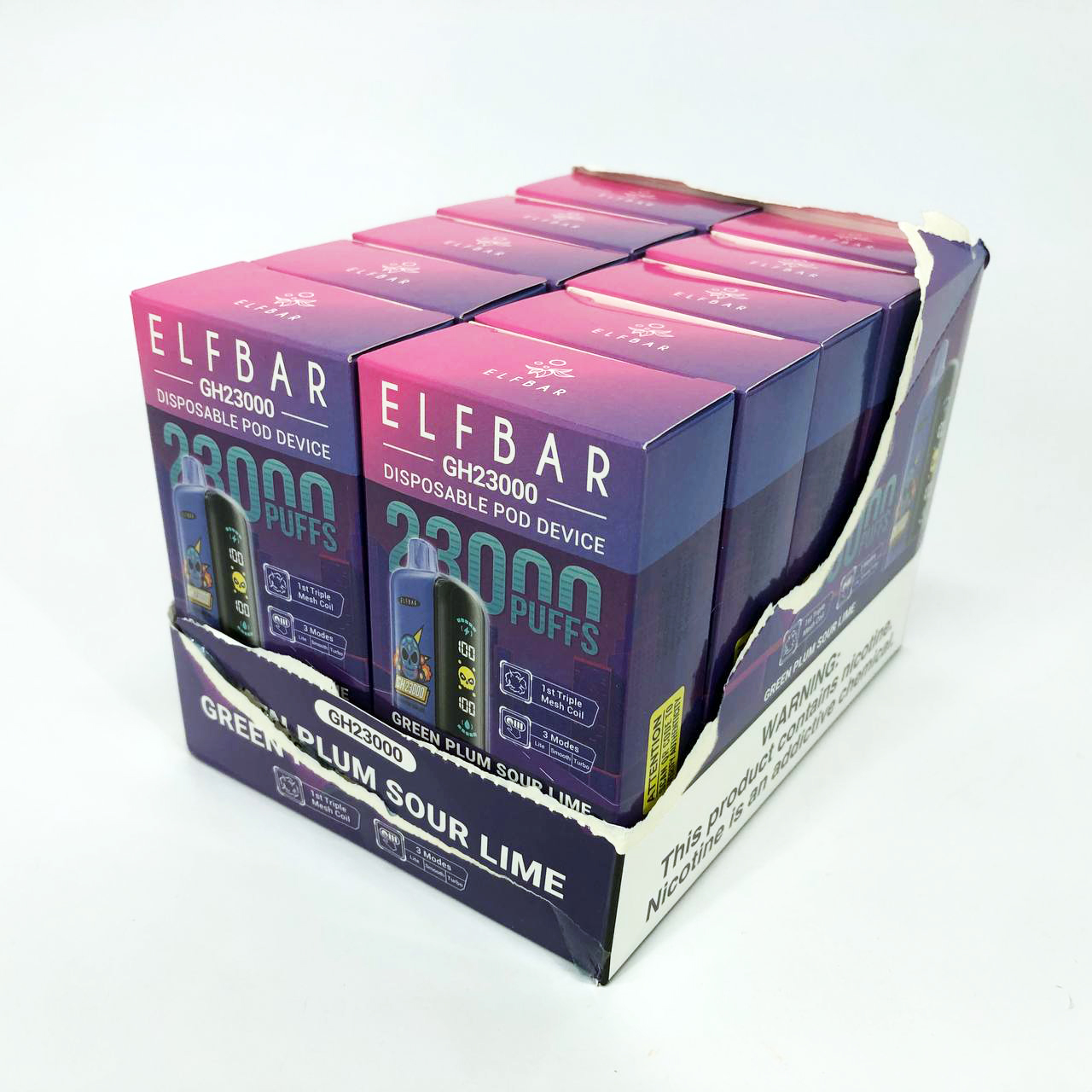 ELF BAR GH 23000 5%. Зеленая Слива Кислый Лайм (Green Plum Sour Lime)
